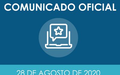 Comunicado Oficial: 28 de agosto de 2020